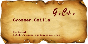 Grosser Csilla névjegykártya